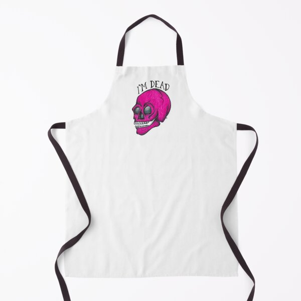 Item preview, Hot Pink Retro Skull - I'm Dead designed and sold by The White Bat.