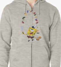 Spongebob and Krabby Patties Zipped Hoodie