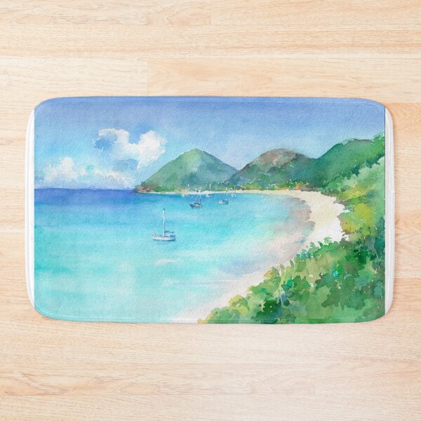 Item preview, Watercolor paradise beach designed and sold by della95.