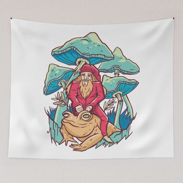 Item preview, Fantasy Psychedelic Wizard And Toad designed and sold by TeesByMark.
