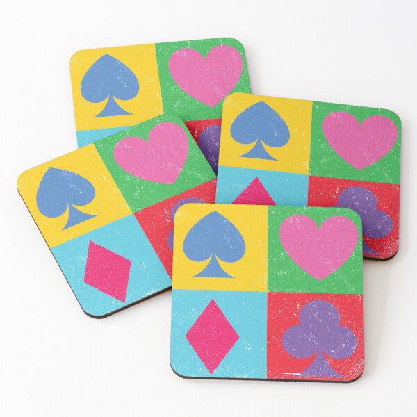 Item preview, Retro Pop Art Playing Card Suits - Spades, Hearts, Diamonds, Clubs. For duplicate bridge players. designed and sold by Peter Orum.