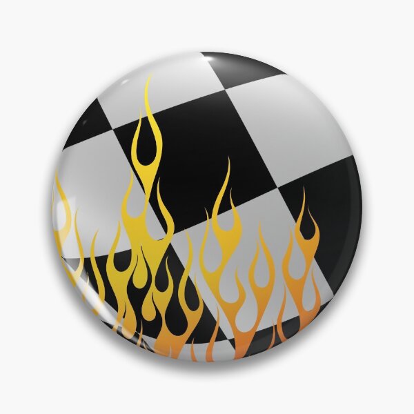 Item preview, cHECKERED RACING FLAG WITH FLAMES AESTHETIC designed and sold by SpicyCherrys.