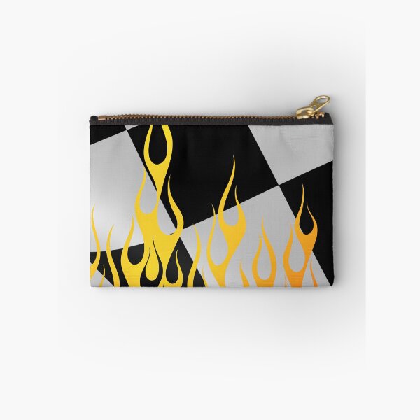 Item preview, cHECKERED RACING FLAG WITH FLAMES AESTHETIC designed and sold by SpicyCherrys.