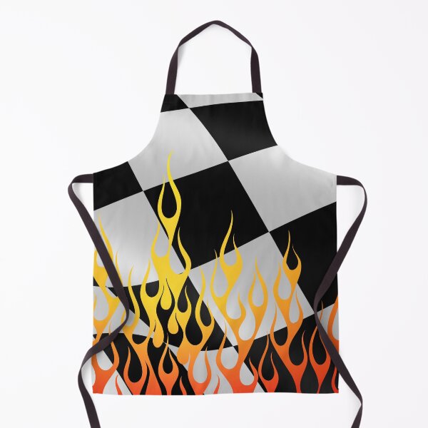 Item preview, cHECKERED RACING FLAG WITH FLAMES AESTHETIC designed and sold by SpicyCherrys.