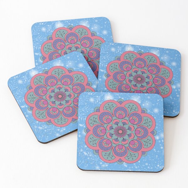 Item preview, Mandala With Blue Shining Stars designed and sold by BhavyaBathla.