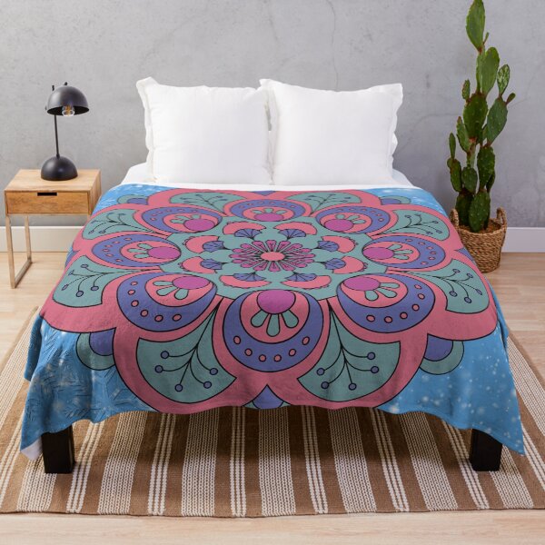 Item preview, Mandala With Blue Shining Stars designed and sold by BhavyaBathla.