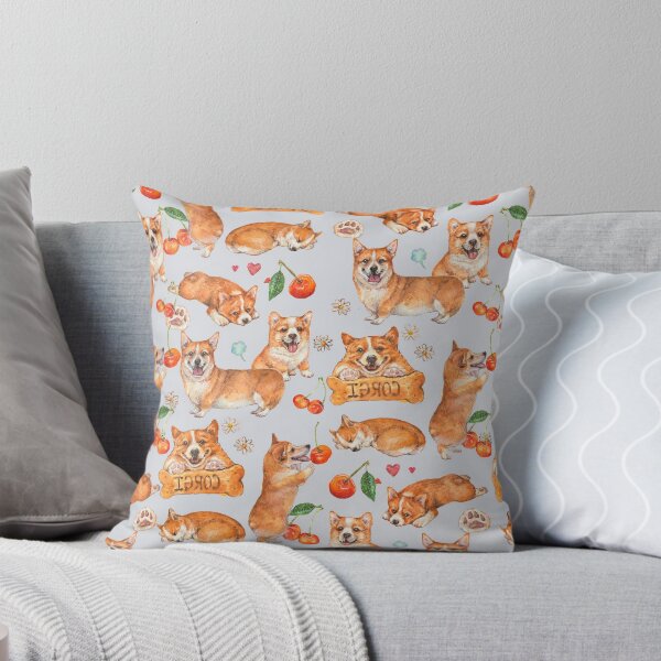 Item preview, Happy Corgi Dogs with Cherries - LBG designed and sold by janeferwong.