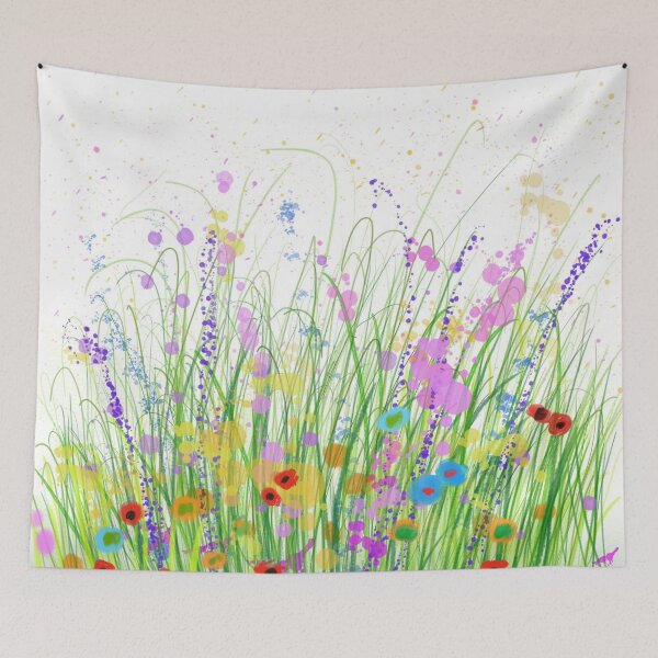 Item preview, Grass and flowers abstract painting designed and sold by AuriArts.