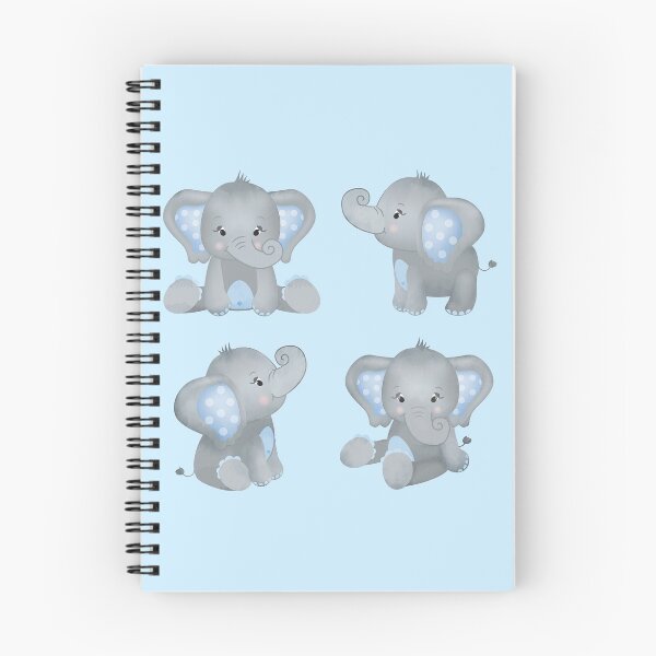 Item preview, Cute Baby Boy Blue Watercolor Elephants designed and sold by StickerArtwork.