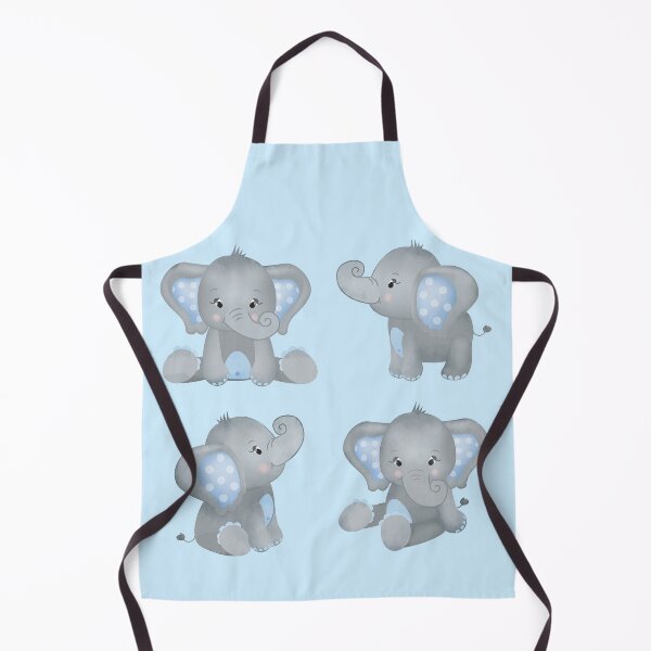 Item preview, Cute Baby Boy Blue Watercolor Elephants designed and sold by StickerArtwork.
