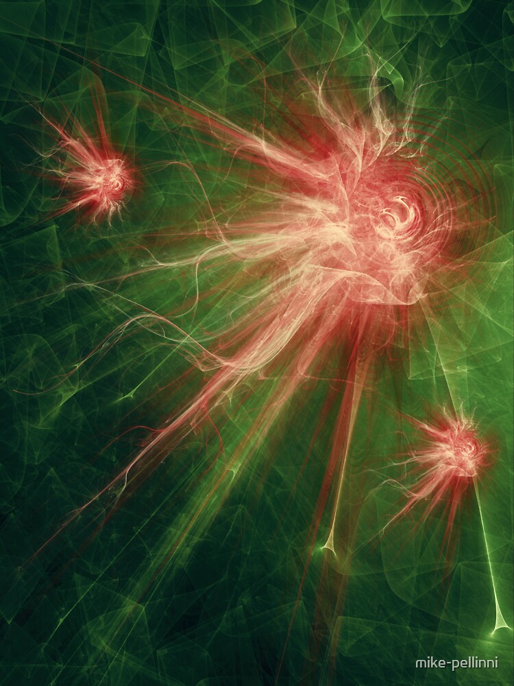 Thumbnail 7 of 7, Classic T-Shirt, corona virus illustration. abstract fractal graphic background designed and sold by mike-pellinni.