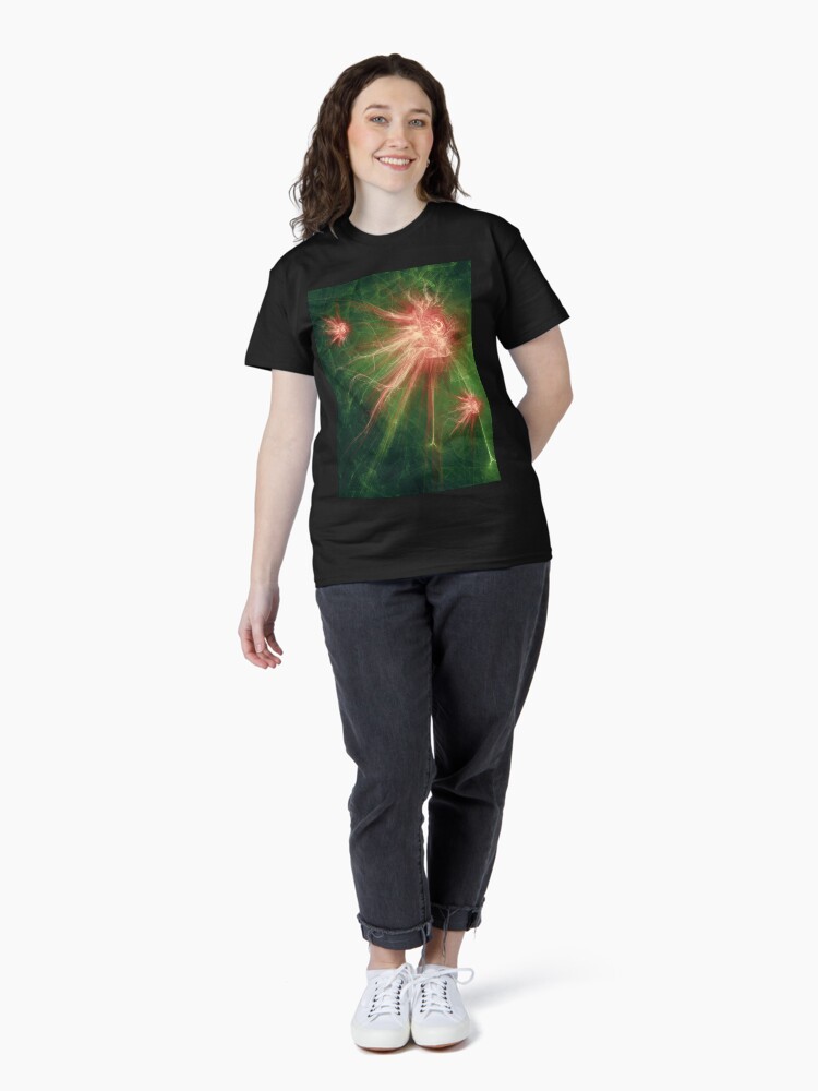 Thumbnail 4 of 7, Classic T-Shirt, corona virus illustration. abstract fractal graphic background designed and sold by mike-pellinni.