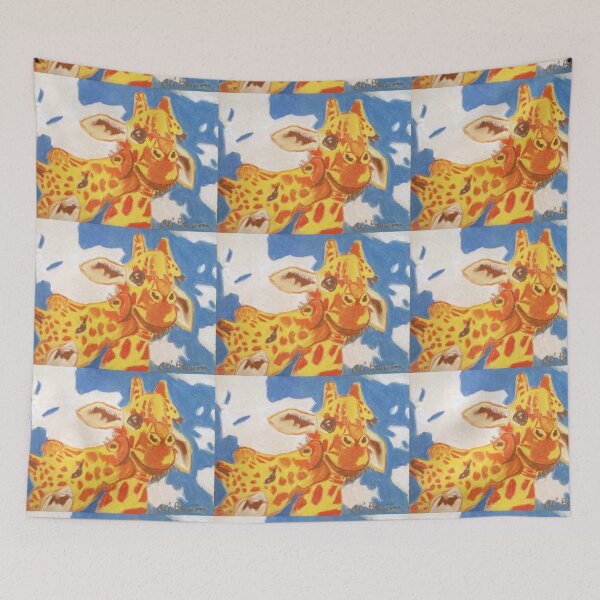 Item preview, Two Giraffes, One Giraffe is Kissing Another on its Cheek designed and sold by AliCatOriginals.