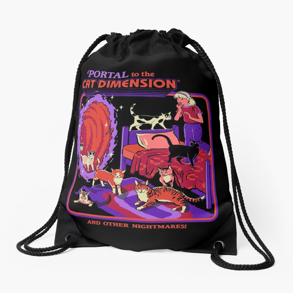The Cat Dimension Drawstring Bag