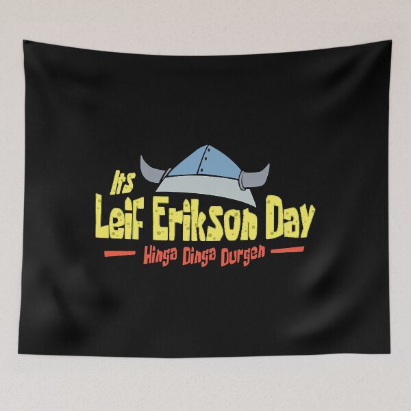 Item preview, Spongebob Squarepants Happy Leif Erikson Day  designed and sold by phamlivia.