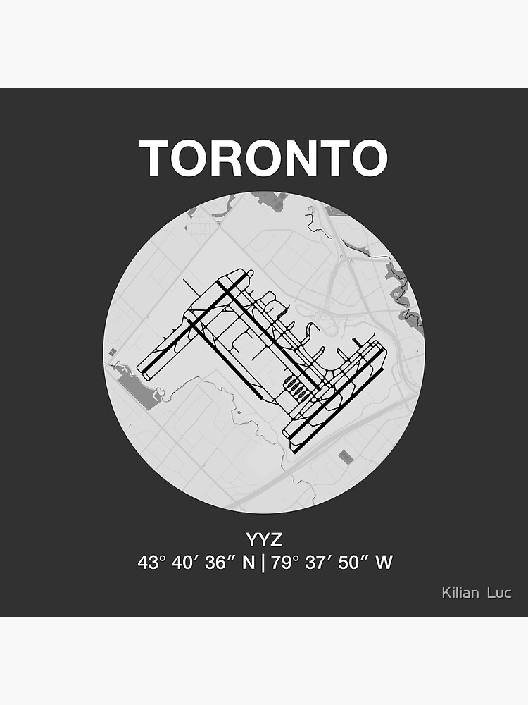 "Toronto airport map (light)" Poster for Sale by KilianLuc Redbubble