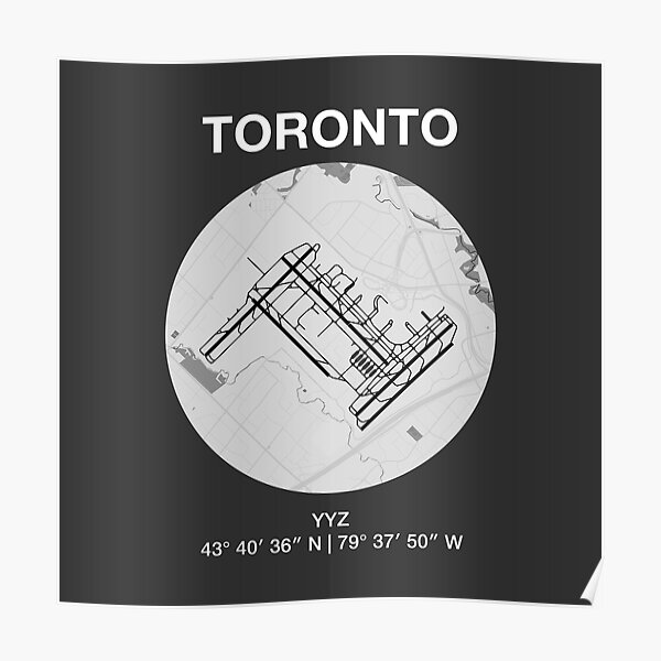 "Toronto airport map (light)" Poster for Sale by KilianLuc Redbubble