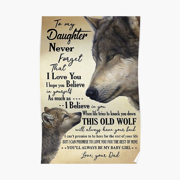 Papá a la hija del lobo: siempre serás mi niña Póster