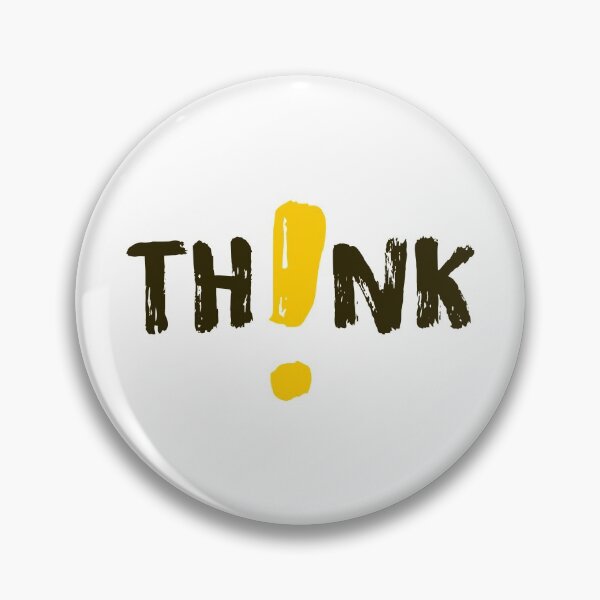 Item preview, Yellow and Black Think typography designed and sold by artofangga.