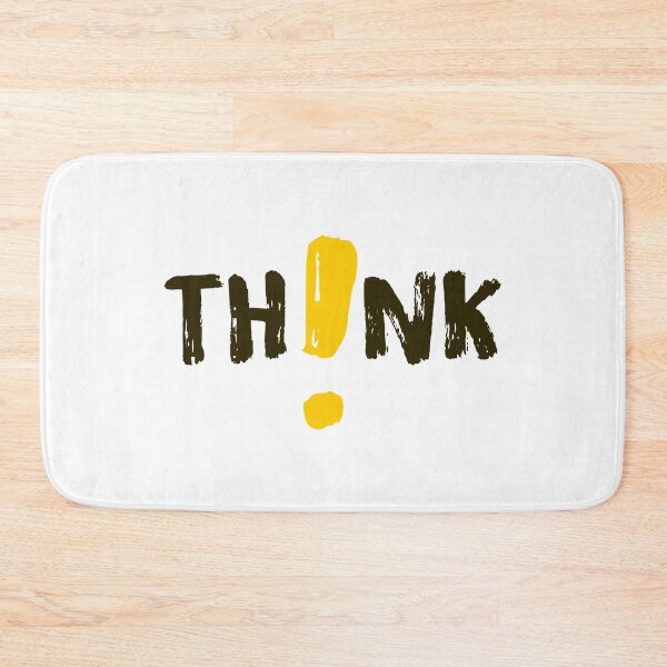 Item preview, Yellow and Black Think typography designed and sold by artofangga.