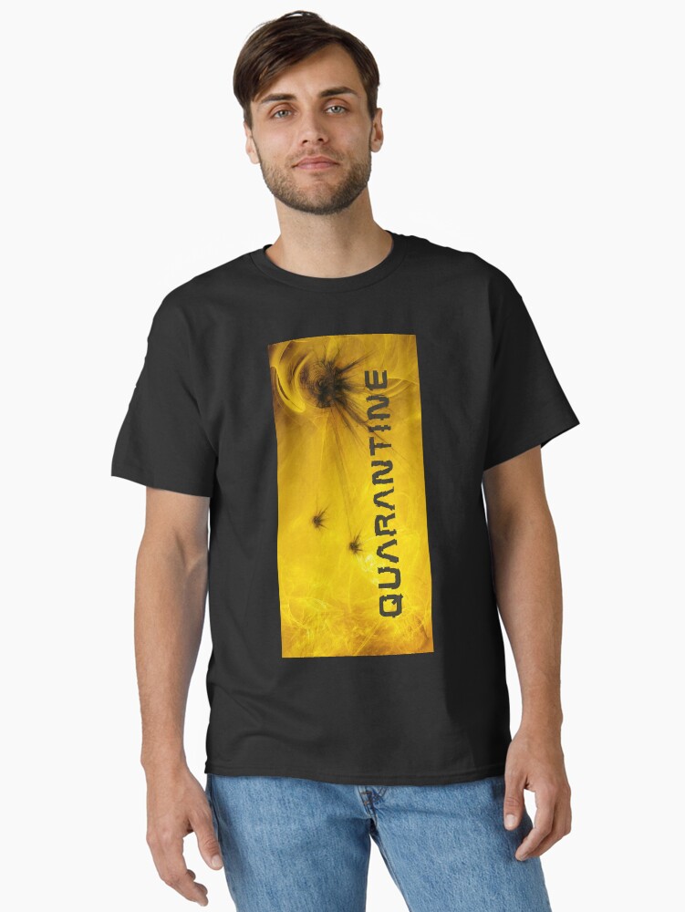 Thumbnail 2 of 7, Classic T-Shirt, corona virus quarantine illustration designed and sold by mike-pellinni.