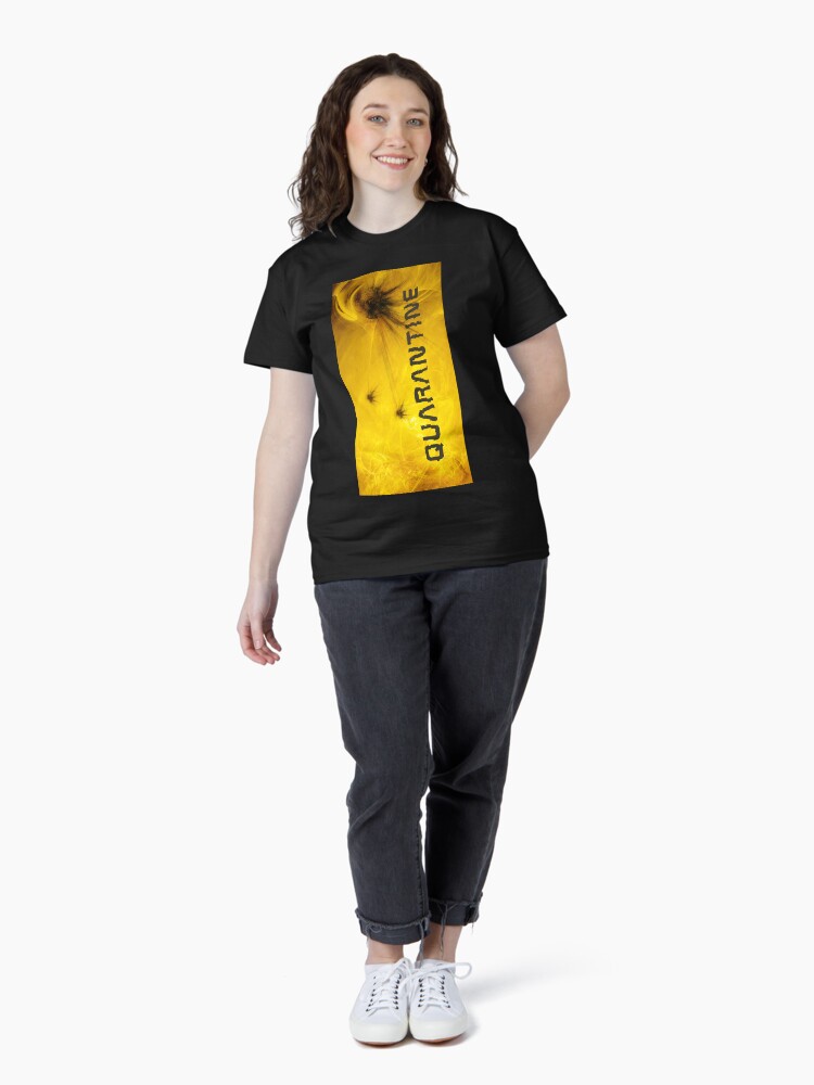 Thumbnail 4 of 7, Classic T-Shirt, corona virus quarantine illustration designed and sold by mike-pellinni.