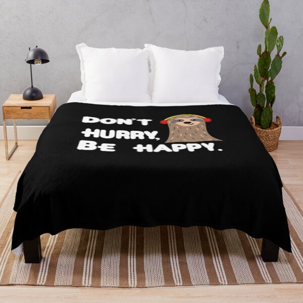 Item preview, don't hurry, be happy. cute sloth funny quote gift designed and sold by taby2you.