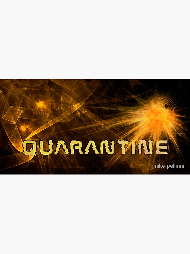 Thumbnail 3 of 3, Sticker, corona virus quarantine illustration designed and sold by mike-pellinni.