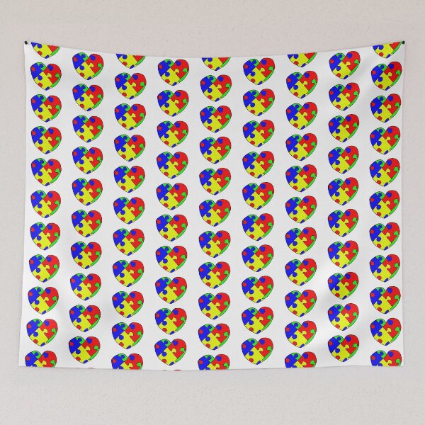 Item preview, Primaries Jigsaw Heart designed and sold by VazMasDesign.