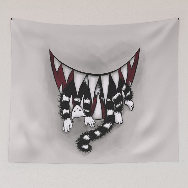 Item preview, Big Mouth Sharp Teeth Cat designed and sold by Boriana Giormova.