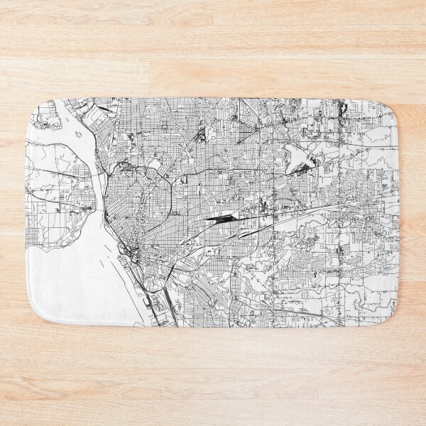 Item preview, Buffalo White Map designed and sold by multiplicitymap.