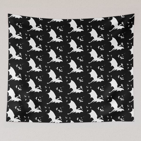 Item preview, Dragon and Fairy Friends with Moon and Stars designed and sold by AloraDesigns.