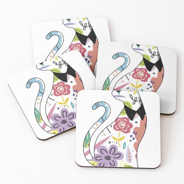 Item preview, Floral Cat in Flowers Popoki 408 designed and sold by VinBasis.