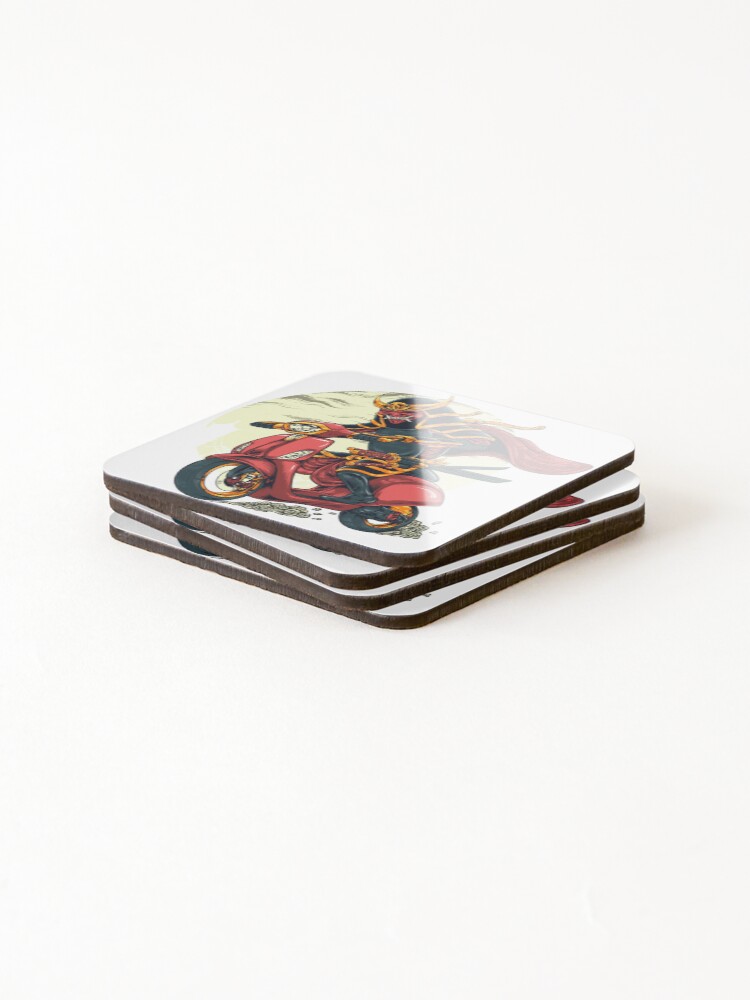 Thumbnail 4 of 5, Coasters (Set of 4), Samurai Riding Art designed and sold by Rittichai.