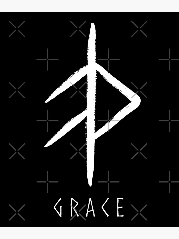 Rune Glifberg サイン入り ポスター Right Guard 賞 Grace Rune - Norse Viking Bind Rune