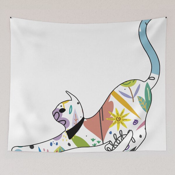 Item preview, Floral Cat in Flowers Popoki 508 designed and sold by VinBasis.