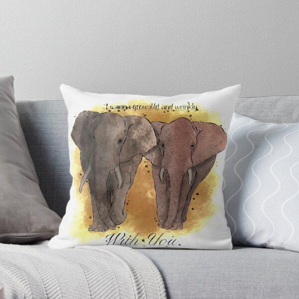 Artikelvorschau, Elephant Valentine's Design - Ich möchte mit dir alt und faltig werden entworfen und verkauft von CharlieCreates.