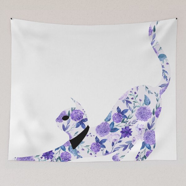 Item preview, Floral Cat in Flowers Popoki 511 designed and sold by VinBasis.