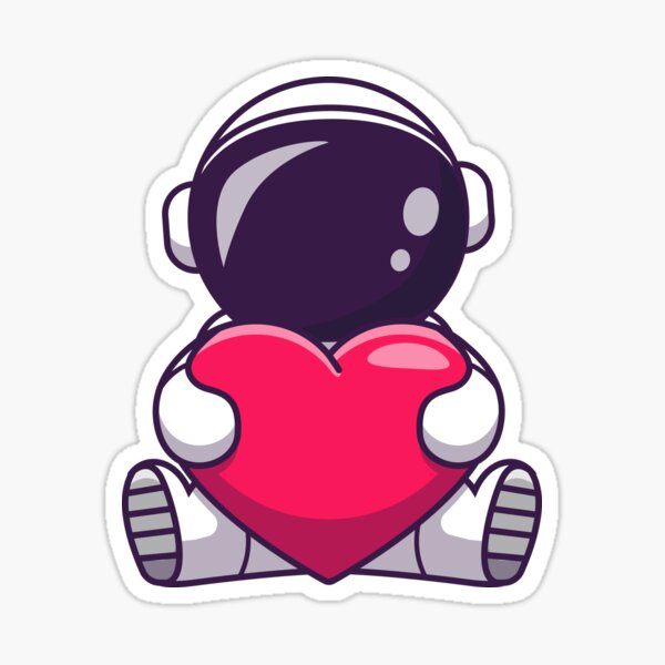 Item preview, Cute Astronaut Holding Heart Love designed and sold by YousfiYs.