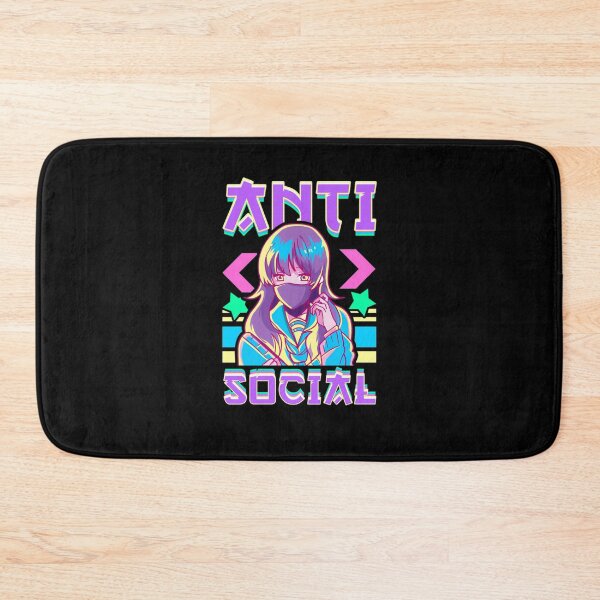 Item preview, Anti Social Vaporwave Anime Cute Girl Japanese Antisocial designed and sold by Hitagivapor.