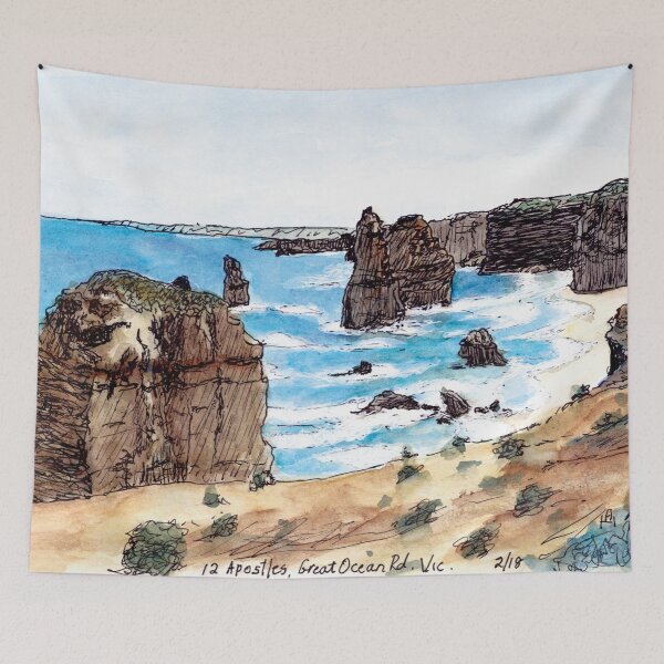 Item preview, Australian Scene - 12 Apostles - Great Ocean Road, Vic, Aus. designed and sold by Anne Huth.