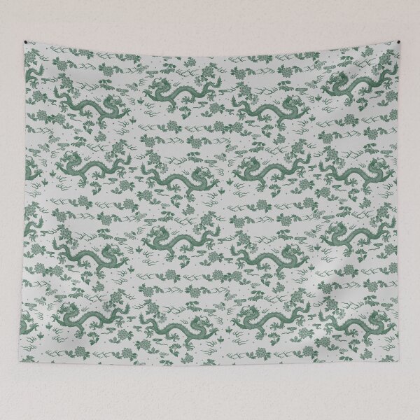 Item preview, traditional Chinese dragon pattern -green designed and sold by janeferwong.
