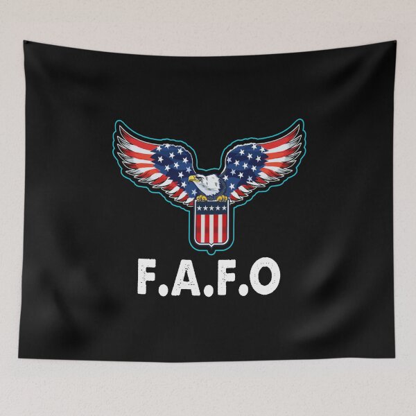 Item preview, Patriotic American Flag Eagle FAFO FA & FO designed and sold by Niishouseca.