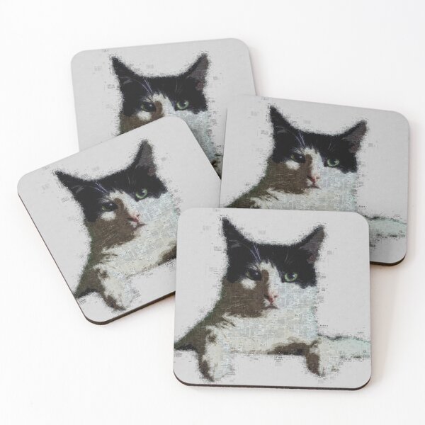 Item preview, Newspaper Cat Watercolor Painting designed and sold by bubblepop-arts.