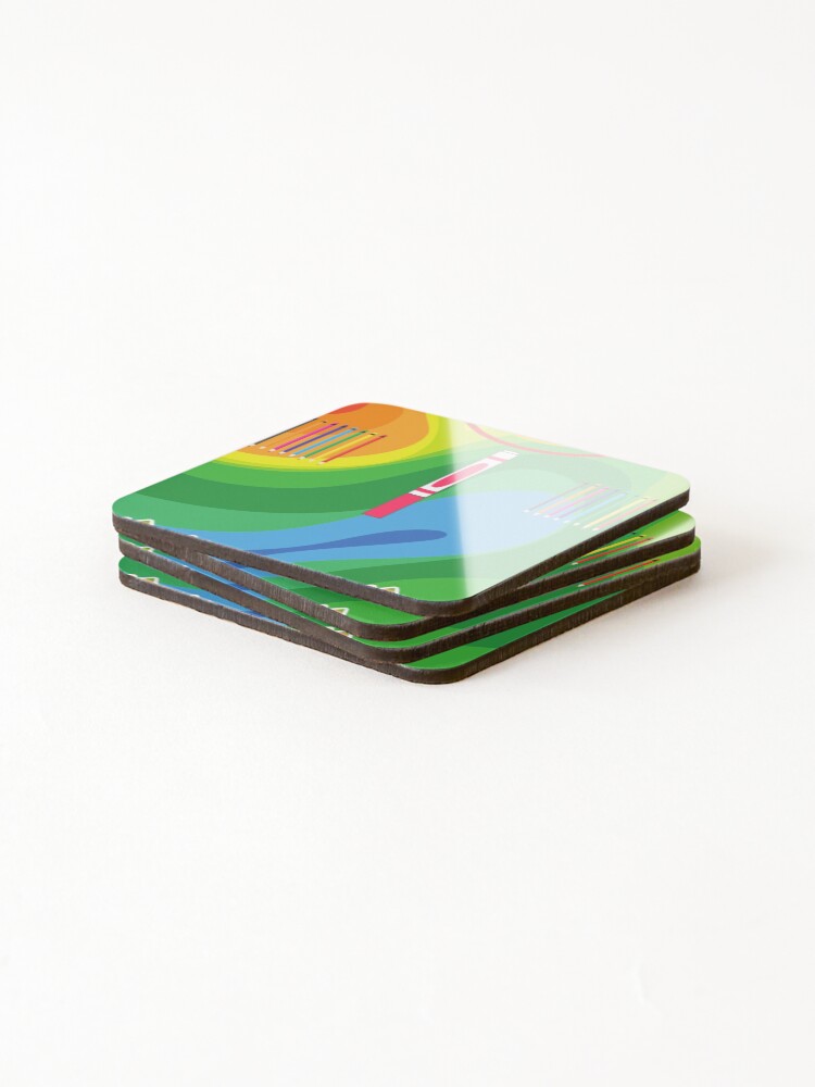 Thumbnail 4 of 5, Coasters (Set of 4), Drawing pattern designed and sold by Rritu.