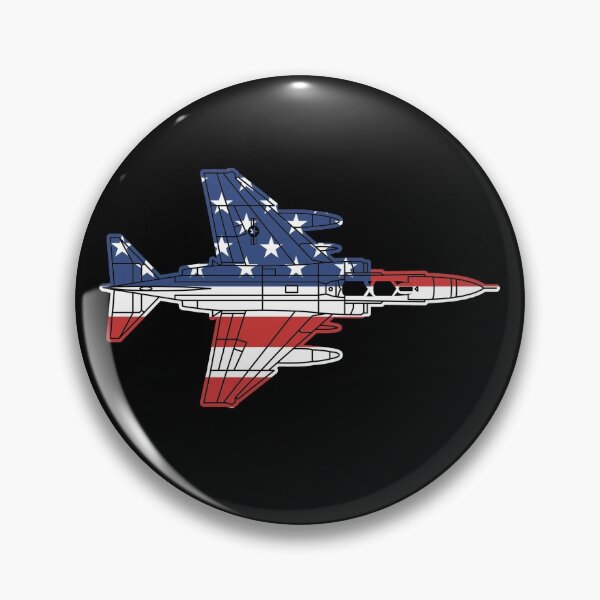 Artikelvorschau, F-4 Phantom Fighter Jet Airplane Schematic American Flag F4 Gear entworfen und verkauft von DynamicDesign.