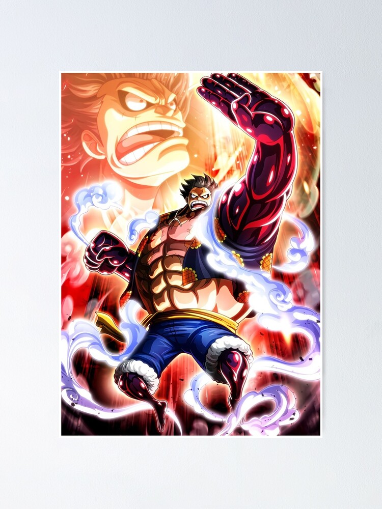 Luffy Gear 4th Bounce Man Poster By Mikemcgranger Redbubble