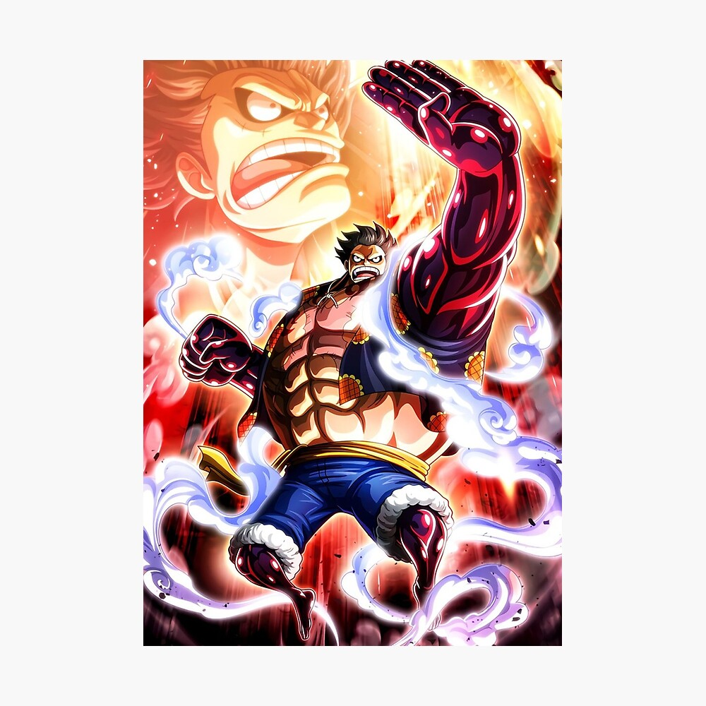 Luffy Gear 4th Bounce Man Poster By Mikemcgranger Redbubble