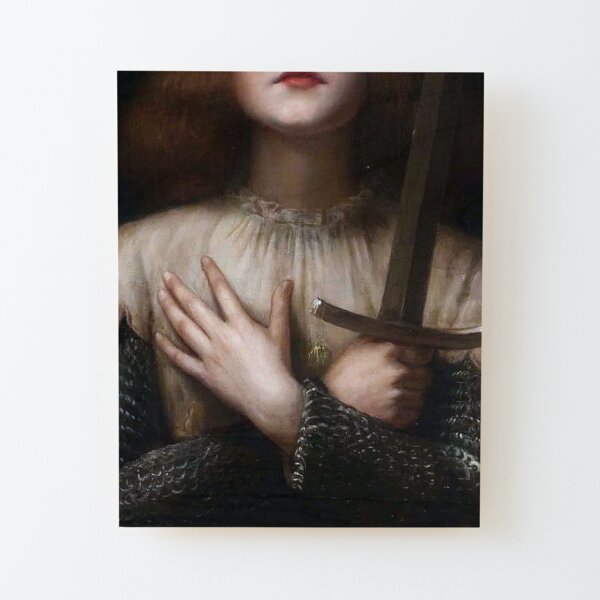 Joan of Arc painting detail Wood Mounted Print