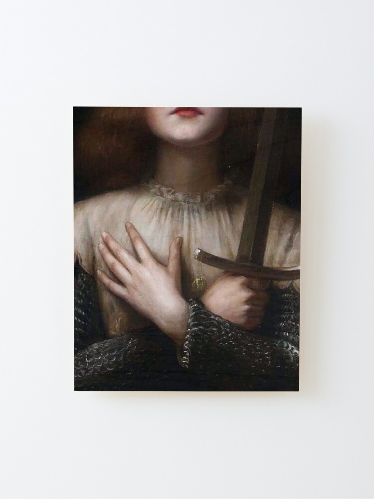 Alternate view of Joan of Arc painting detail Mounted Print